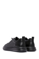 Erkek Siyah Bağcıklı Deri Sneaker | Derimod