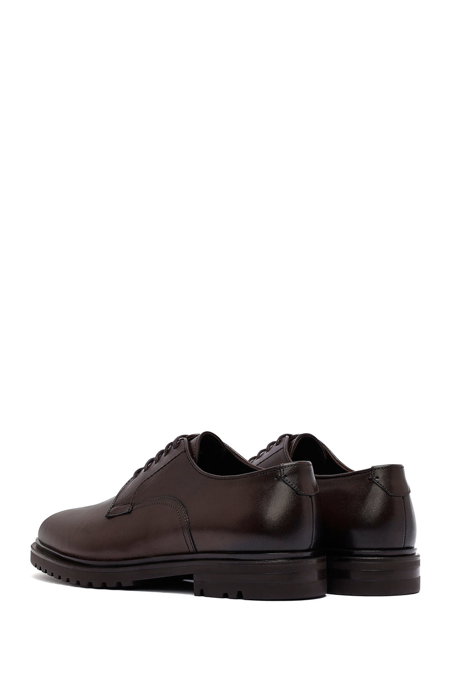 Men's Brown Lace-Up Leather Classic Shoes