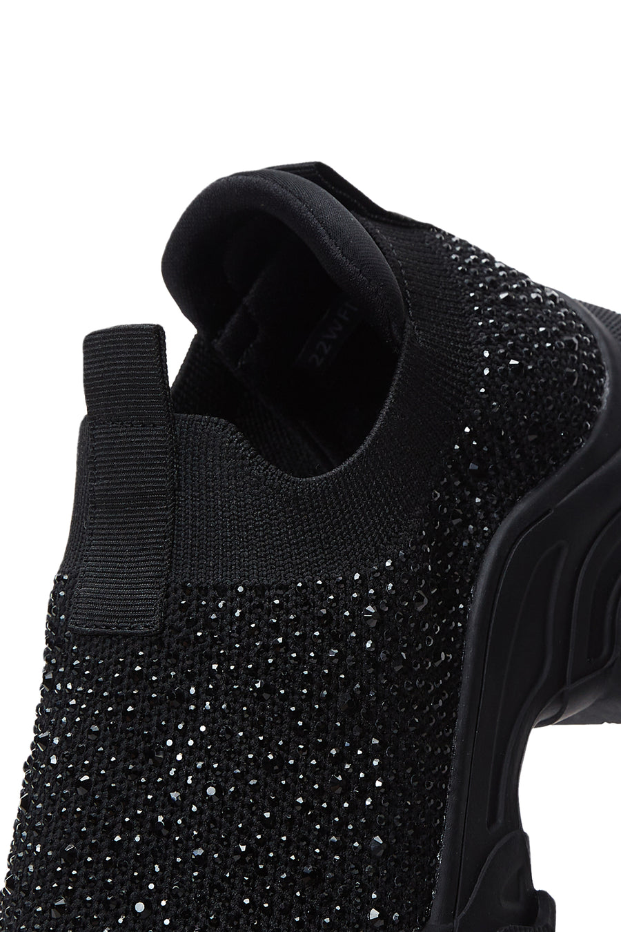 Women's Black Stone Thick Soled Sneaker