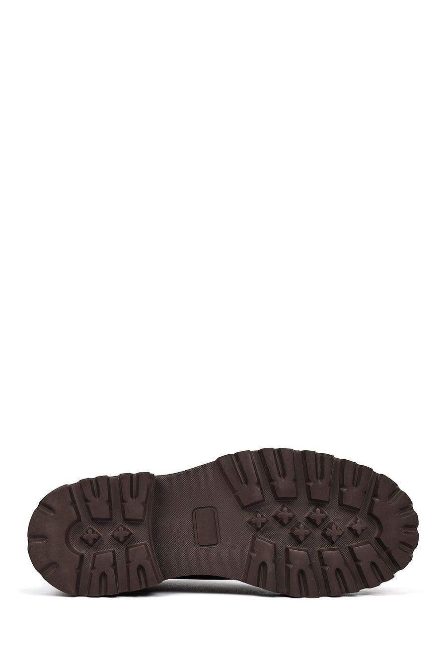 Male Brown Lace-Up Thick-Soled Leather Casual Shoe