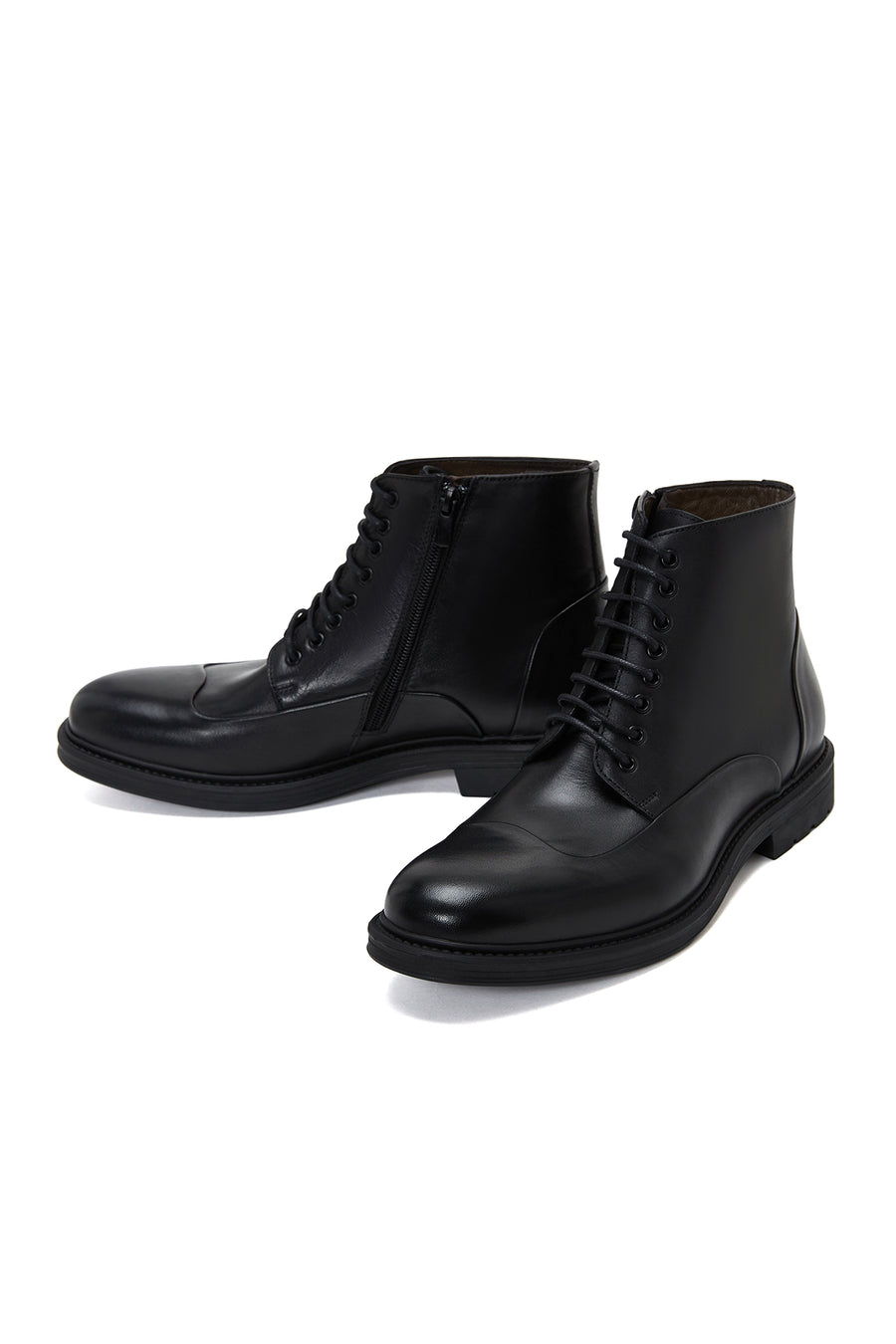 Men's Black Leather Casual Boots
