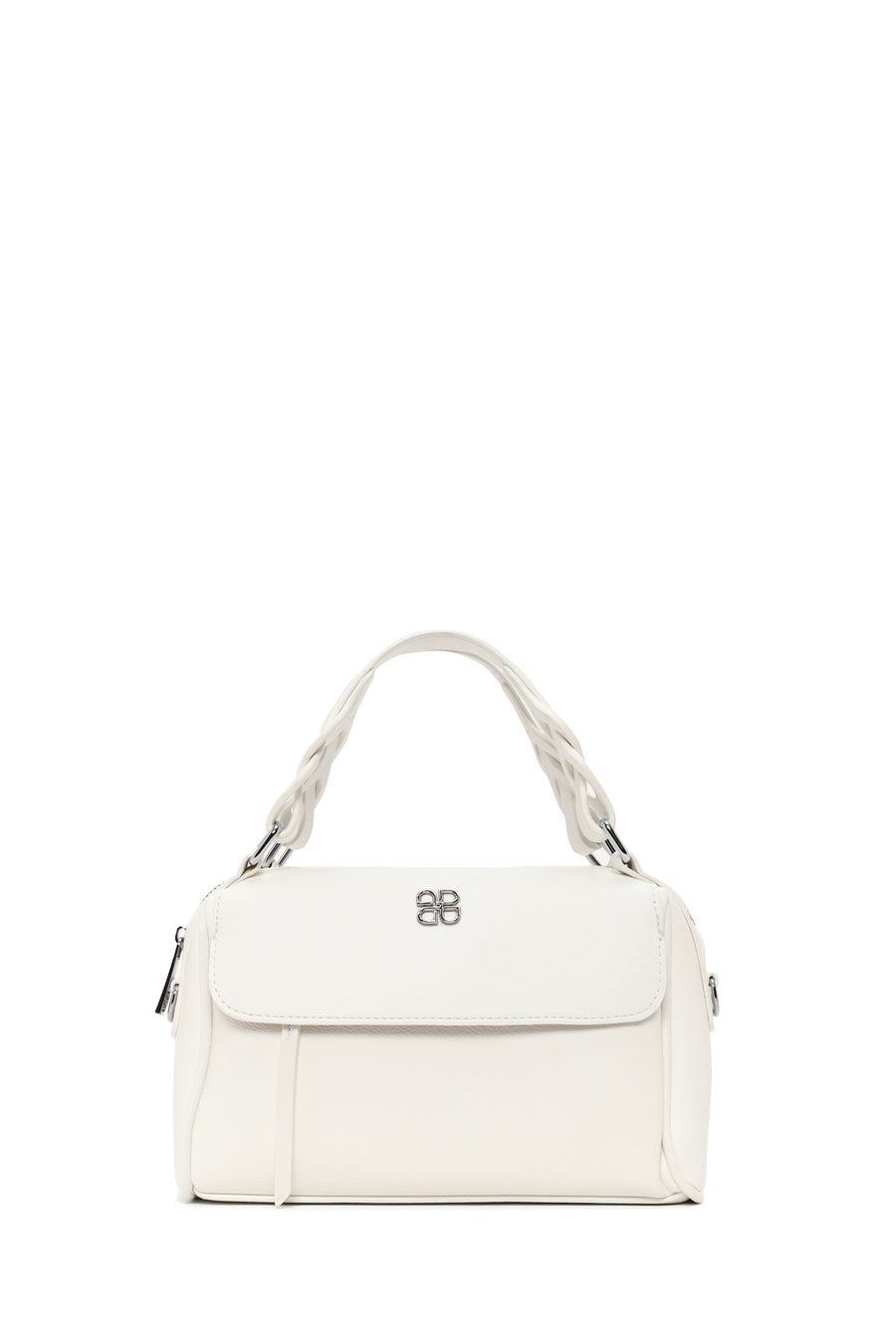 Woman Cream Long-Strap Shoulder Bag