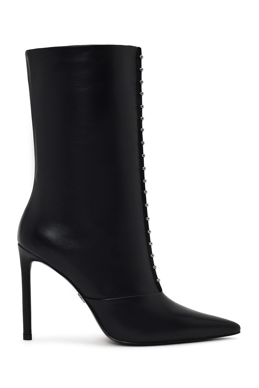 Woman Black High Thin Heeled Leather Boots AF530021DV | Derimod