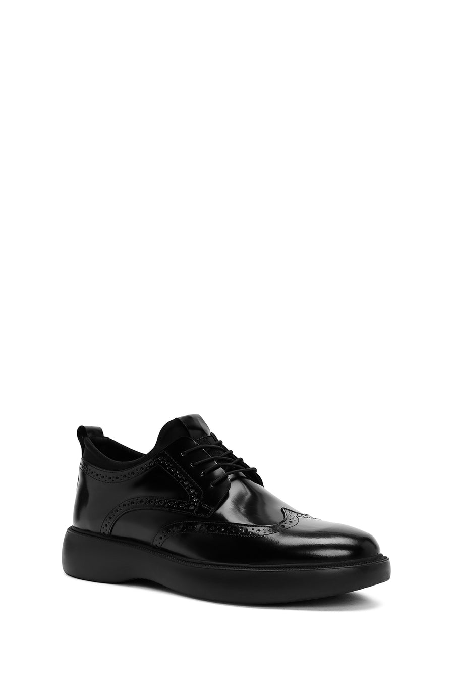 Men's Black Lace Up Leather Casual Shoes