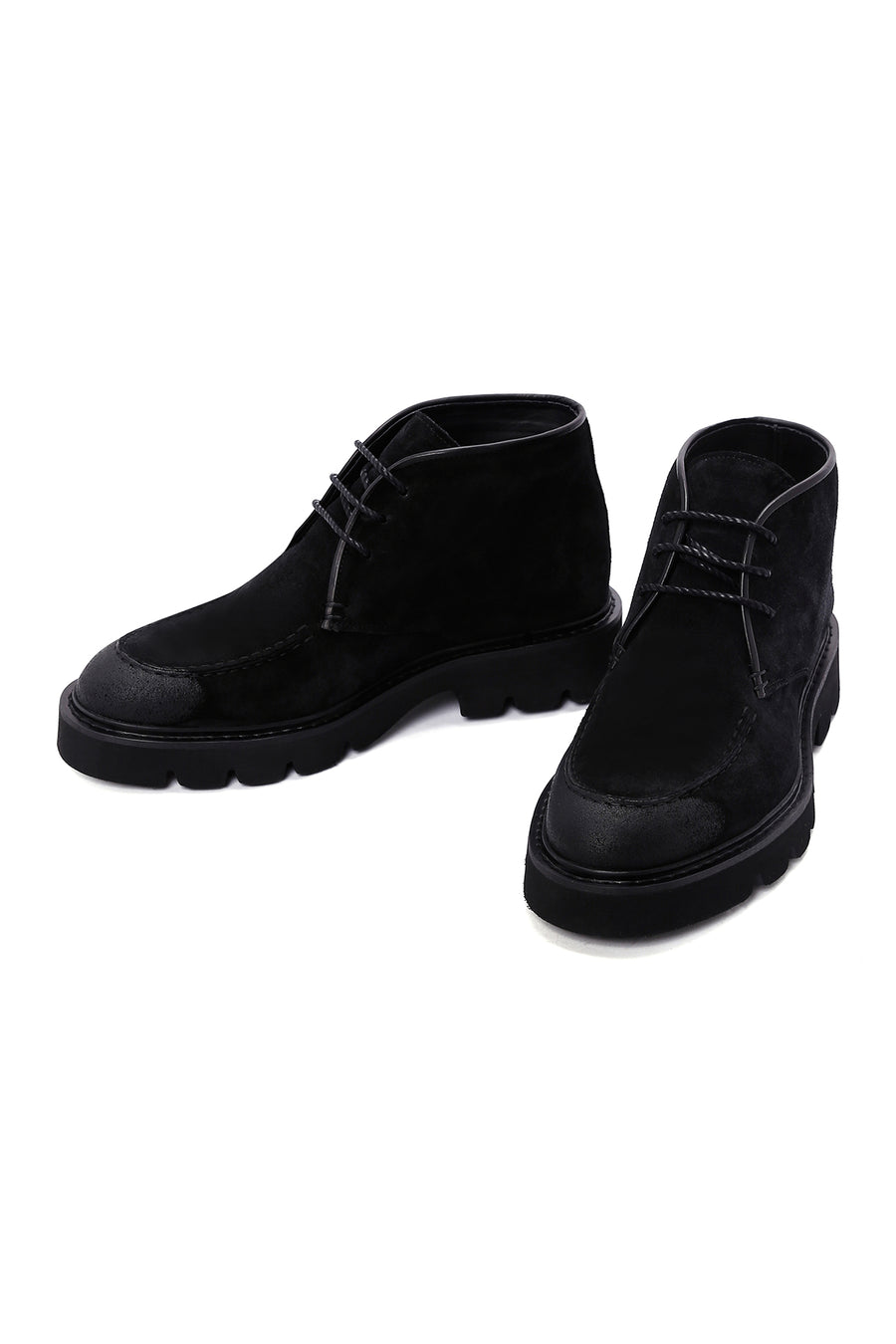 Men's Black Suede Leather Boots
