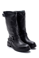 Women's Leather Buckle Boots | Derimod