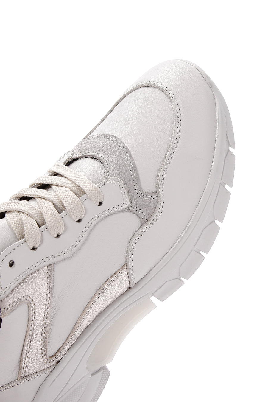 Women's Beige Leather Sneaker