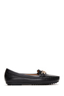 
Women's Black Buckle Detailed Leather Casual Loafer
 | Derimod