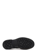 Men's Black Buckled Thick-Soled Leather Loafer | Derimod
