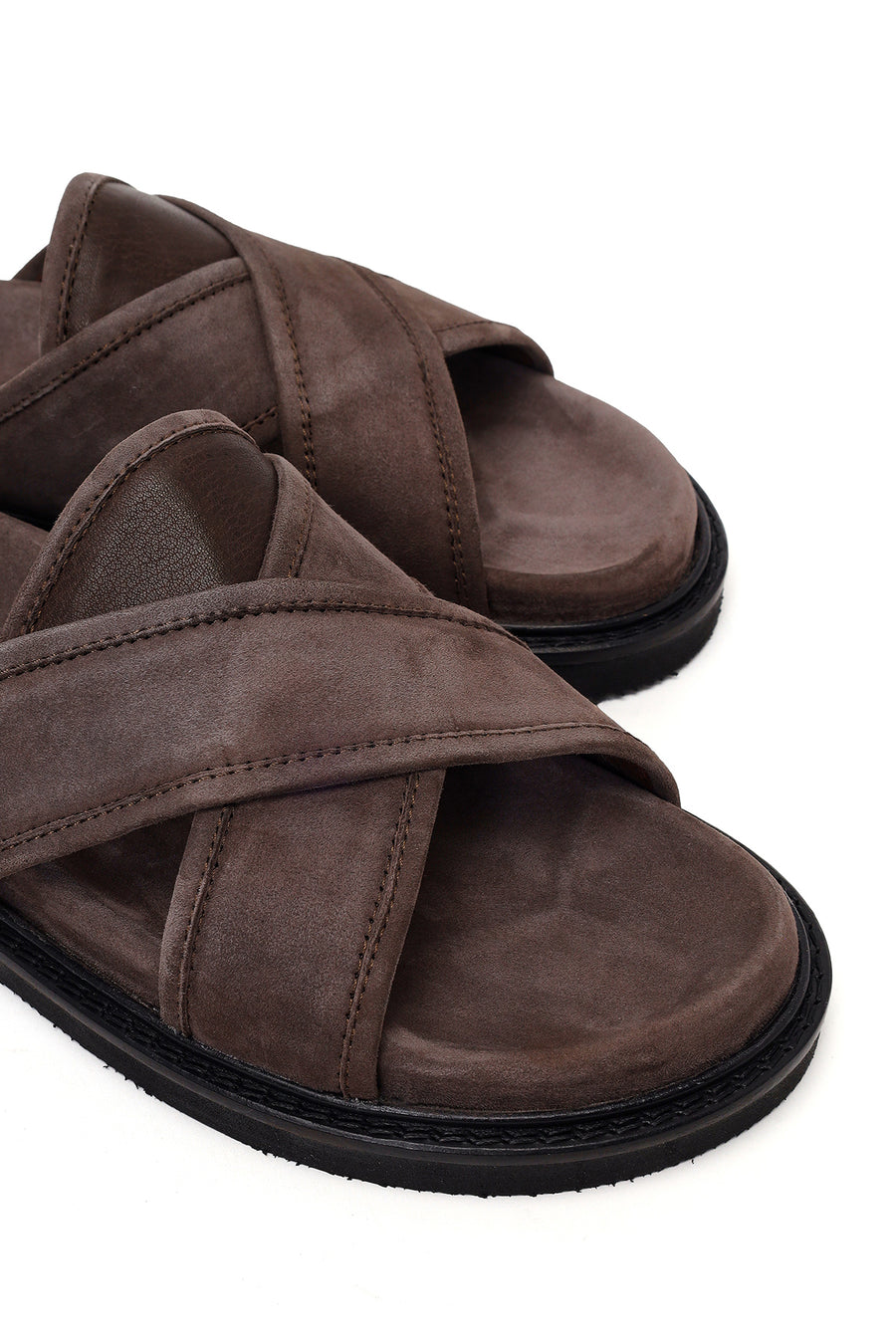 Male Brown Suede Slipper