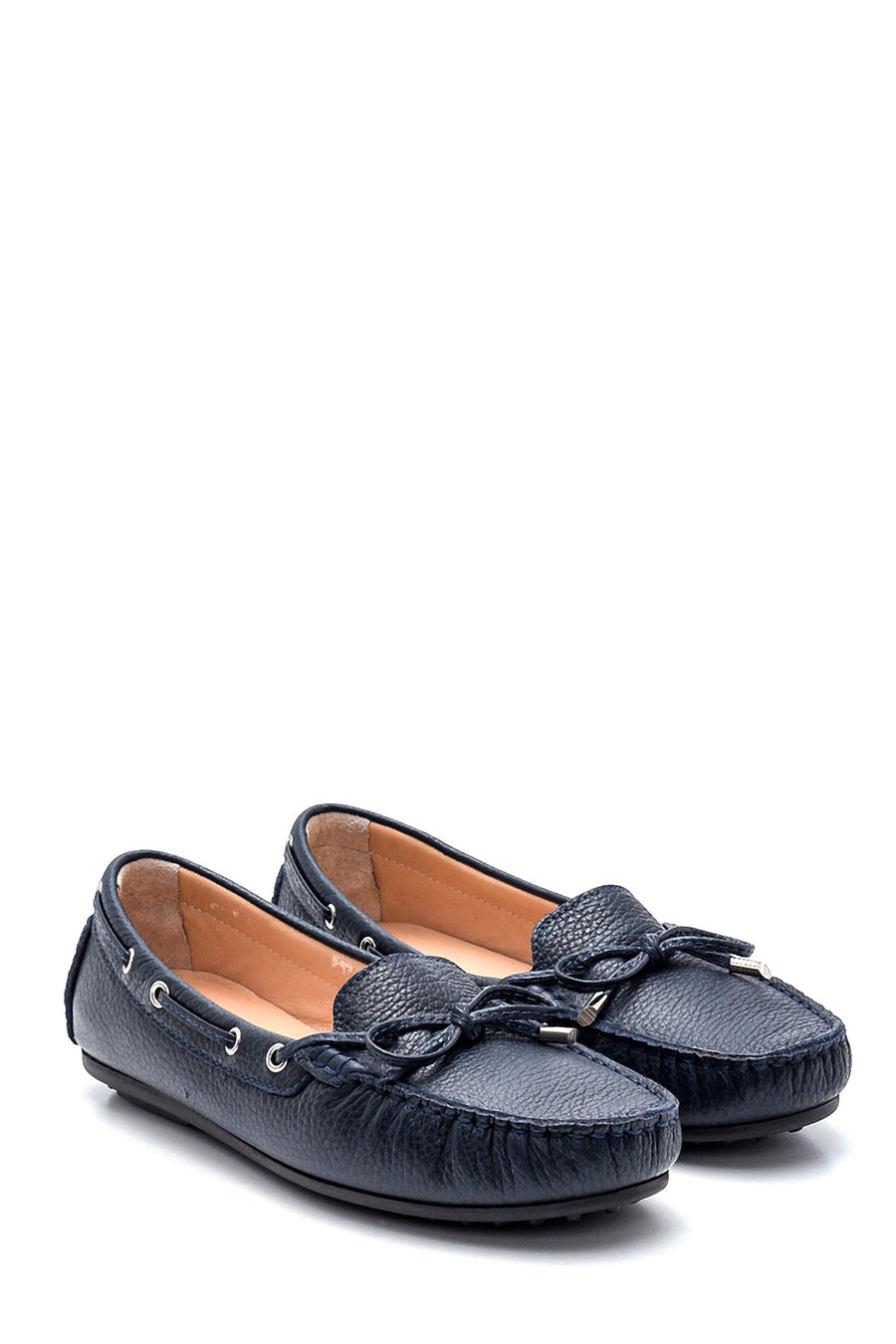 Women's Leather Bow Loafer