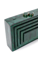Women's Green Long Chain Strap Mini Box Clutch Bag | Derimod