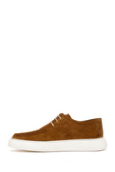 Male Tan Lace-Up Thick-Soled Suede Casual Shoes | Derimod