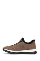 Male Mink Lace-up Thick-soled Nubuck Leather Casual Sneaker | Derimod