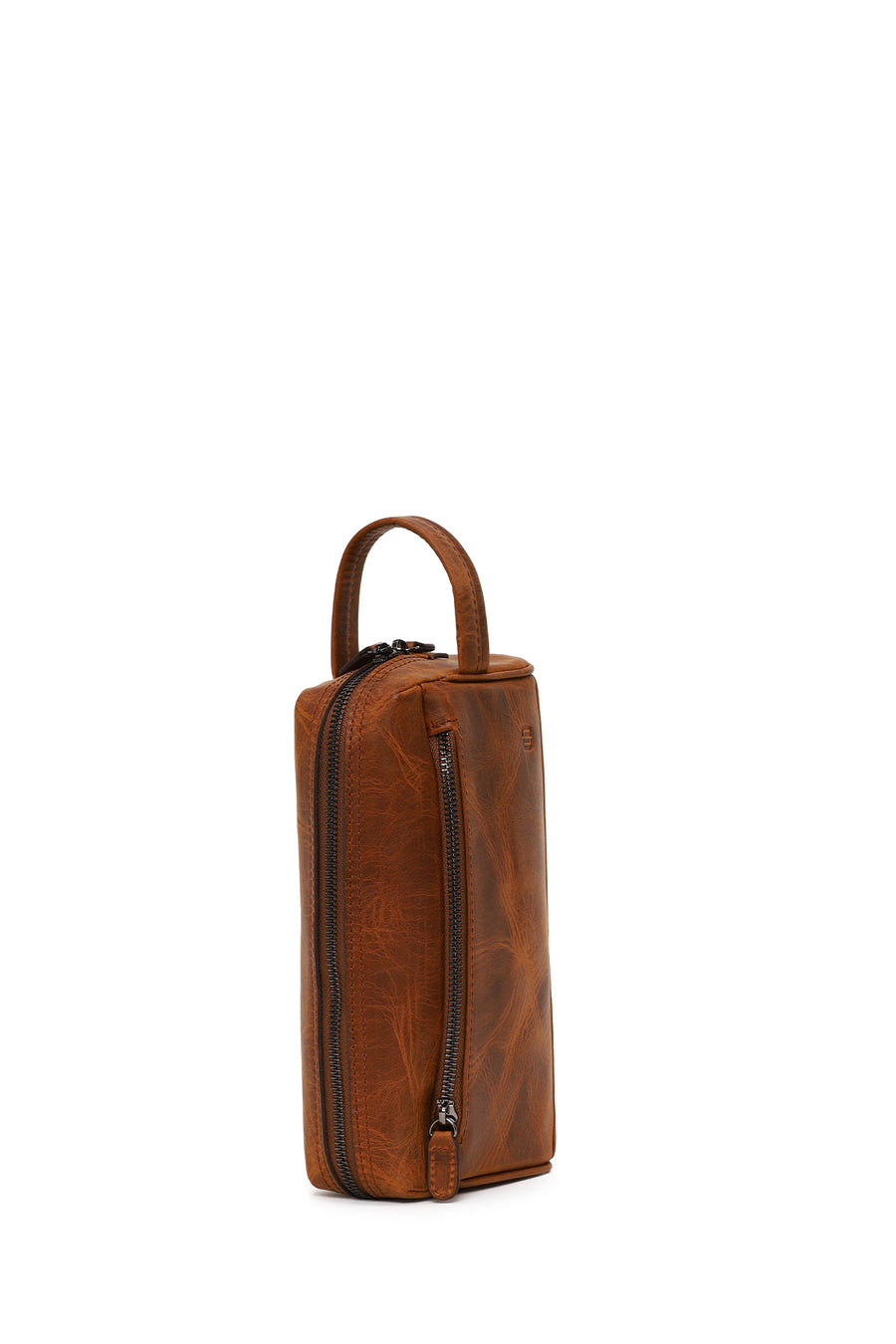 Male Tan Leather Mini Handbag