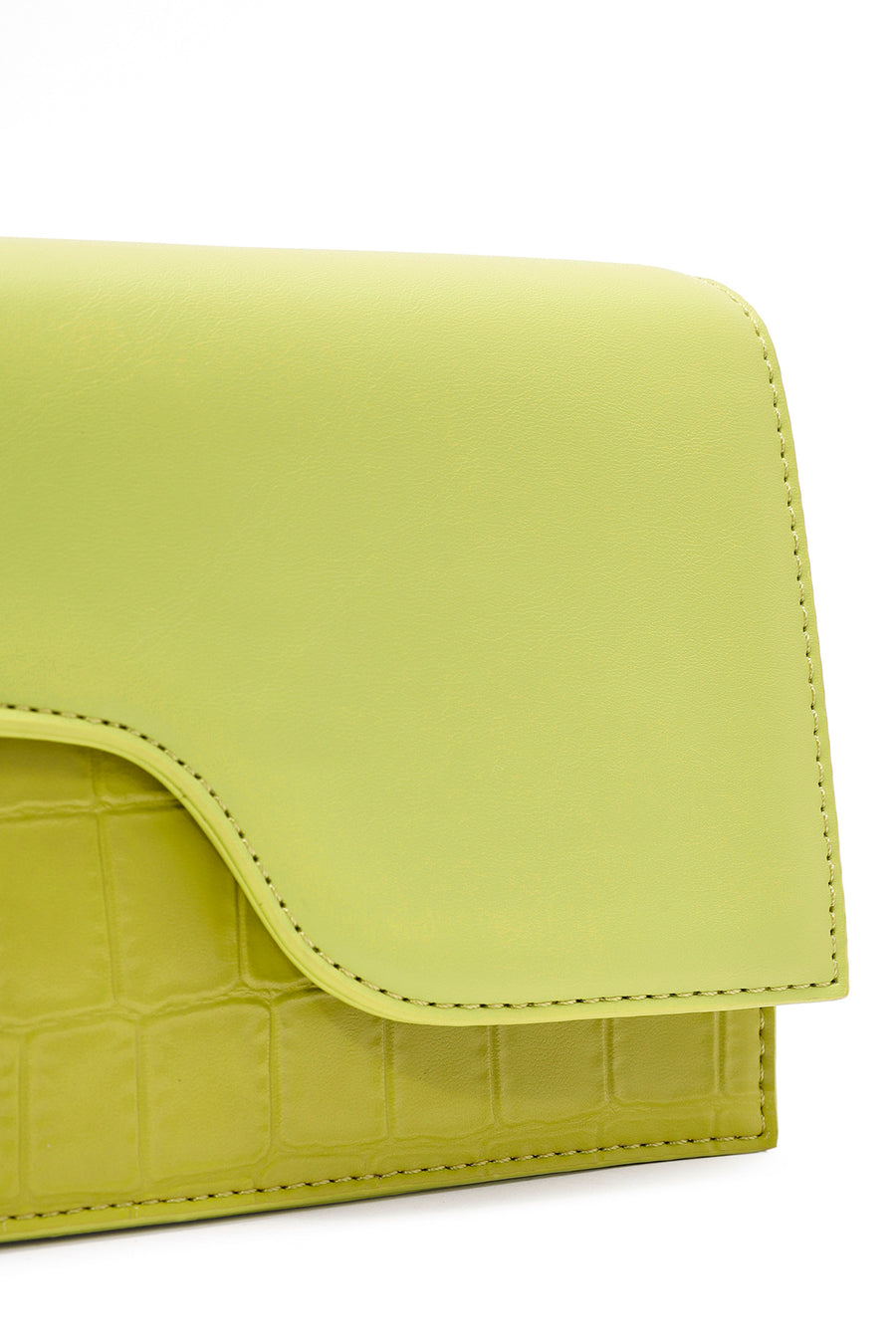 Women's Green Long Strap Chain Detailed Mini Handbag