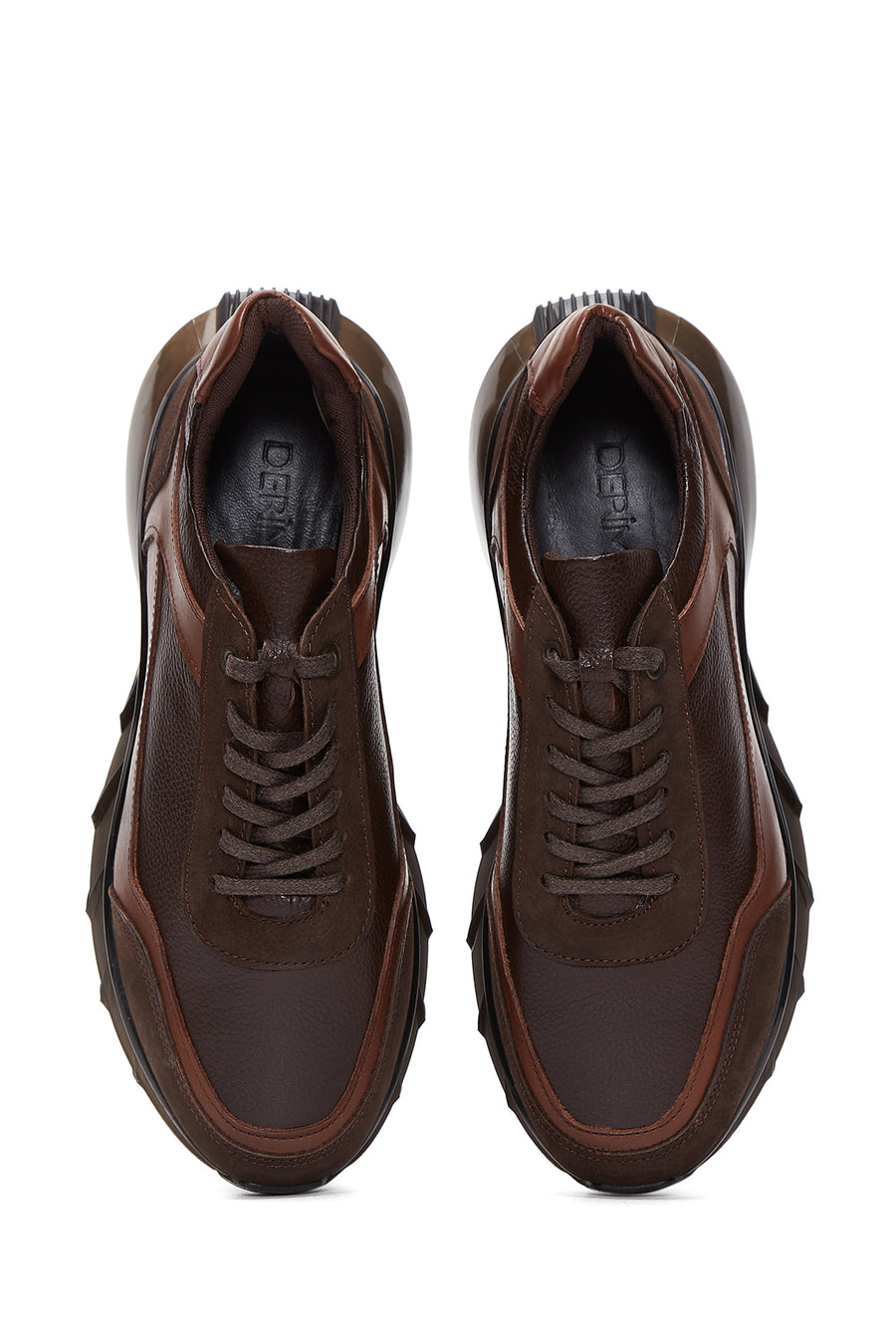 Erkek Kahverengi Deri Sneaker
