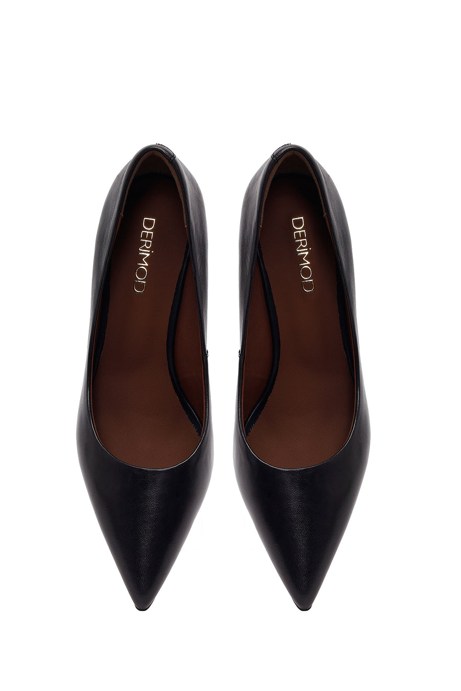 Kadın Siyah İnce Topuklu Deri Stiletto