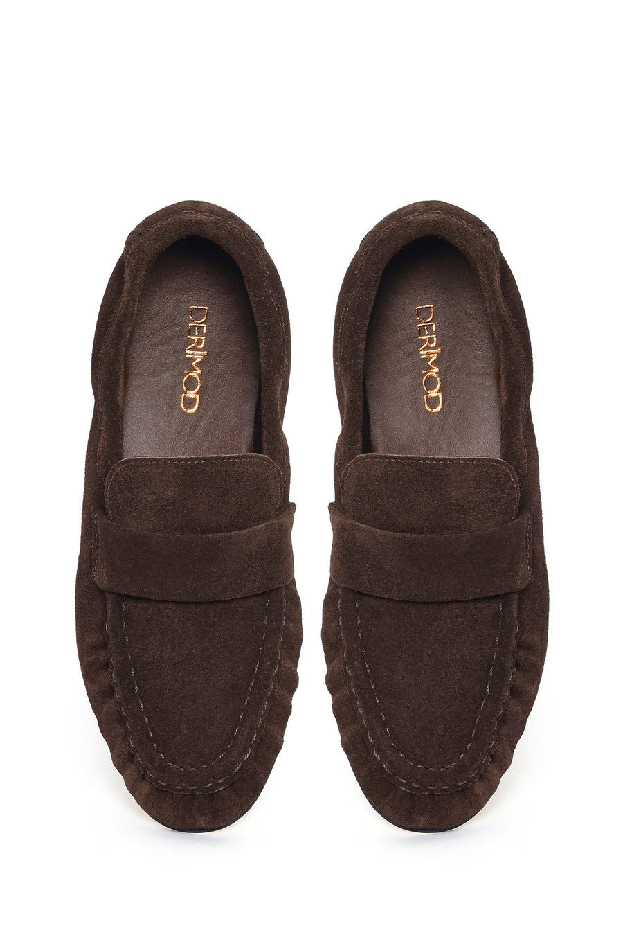 Women's Brown Suede Leather Masculine Loafer