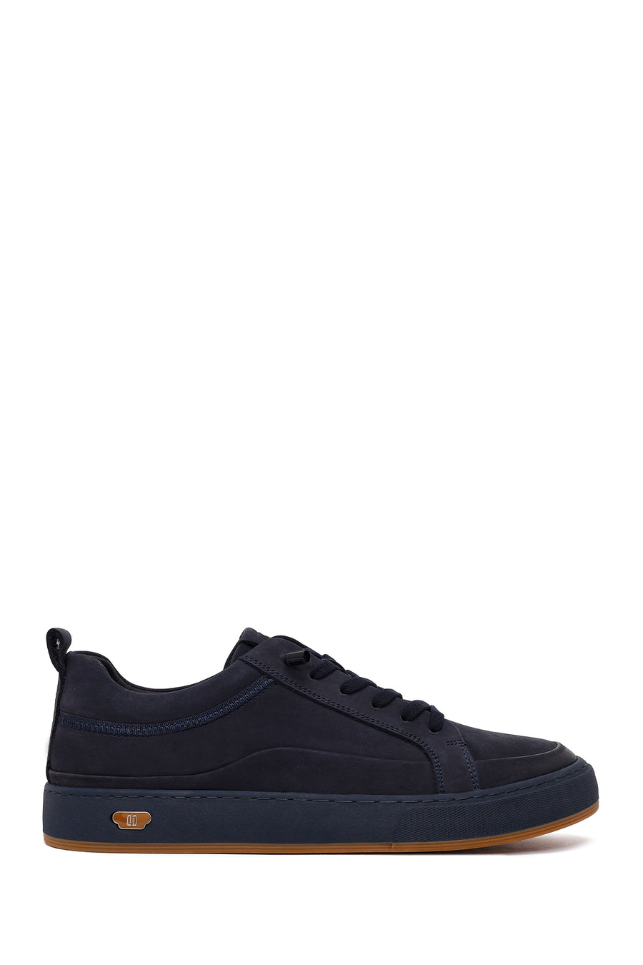 Erkek Lacivert Bağcıklı Nubuk Deri Sneaker WM680050DN | Derimod