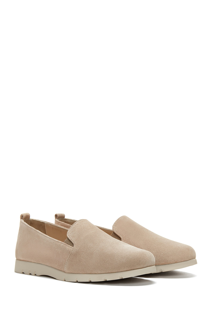 Women's Gray Suede Leather Comfort Loafer