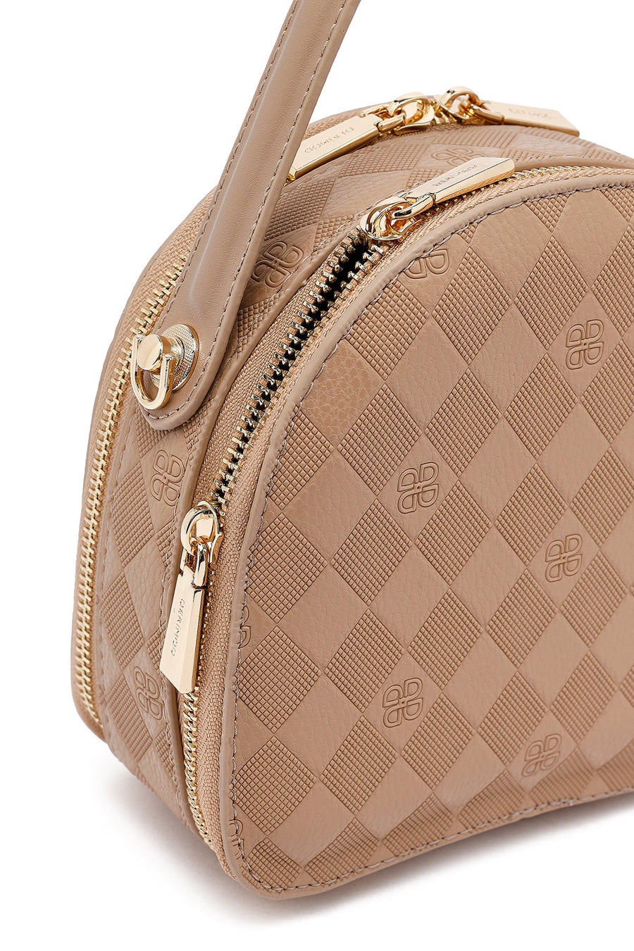 Women's Brown Long Strap Printed Mini Handbag