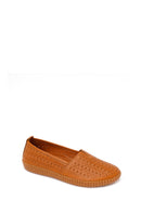 Kadın Taba Deri Konfor Loafer | Derimod