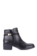 Women's Leather Boots with Buckle | Derimod