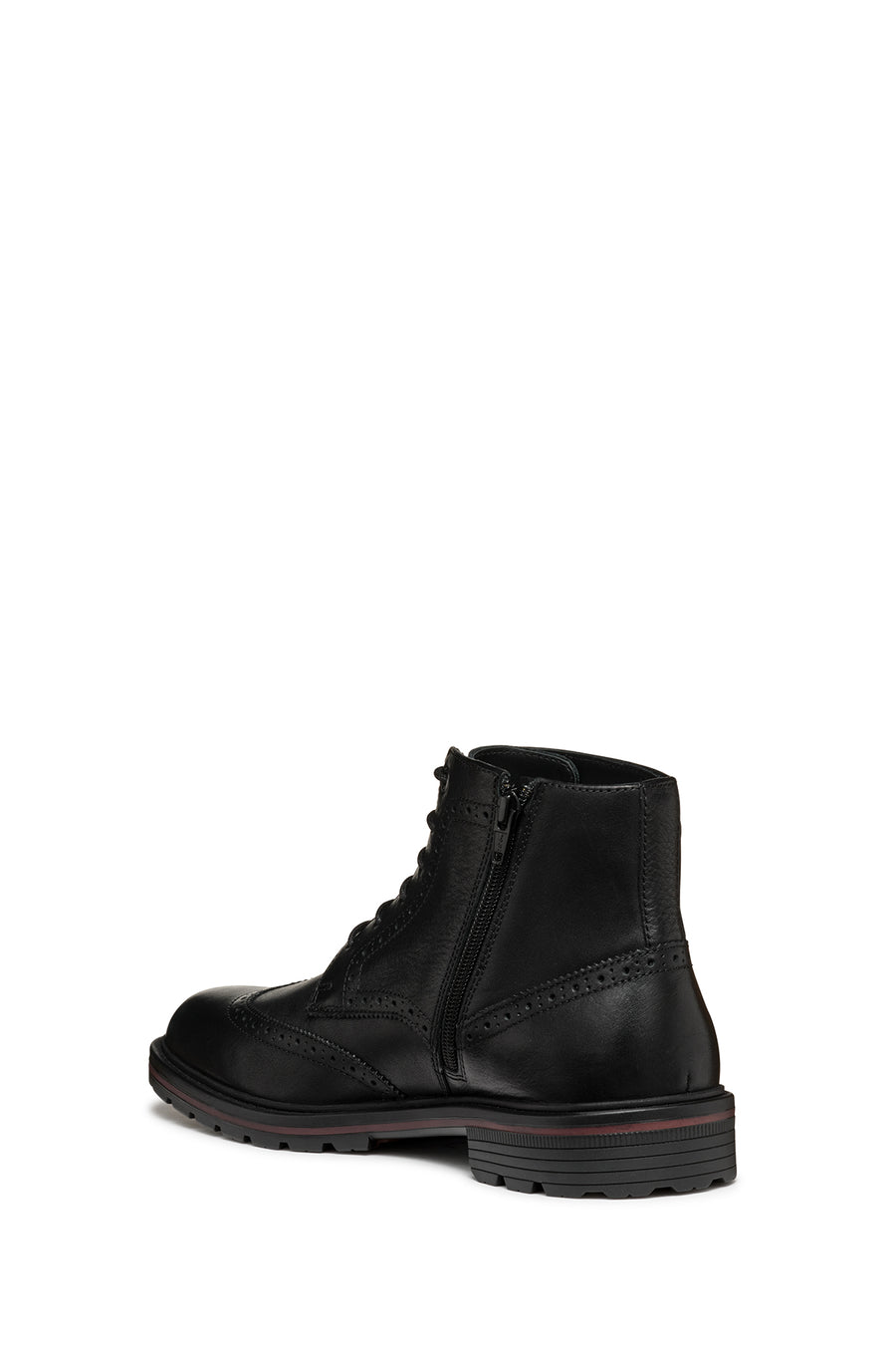 Geox Men's Black Walk Pleasure C Lace-Up Leather Boots