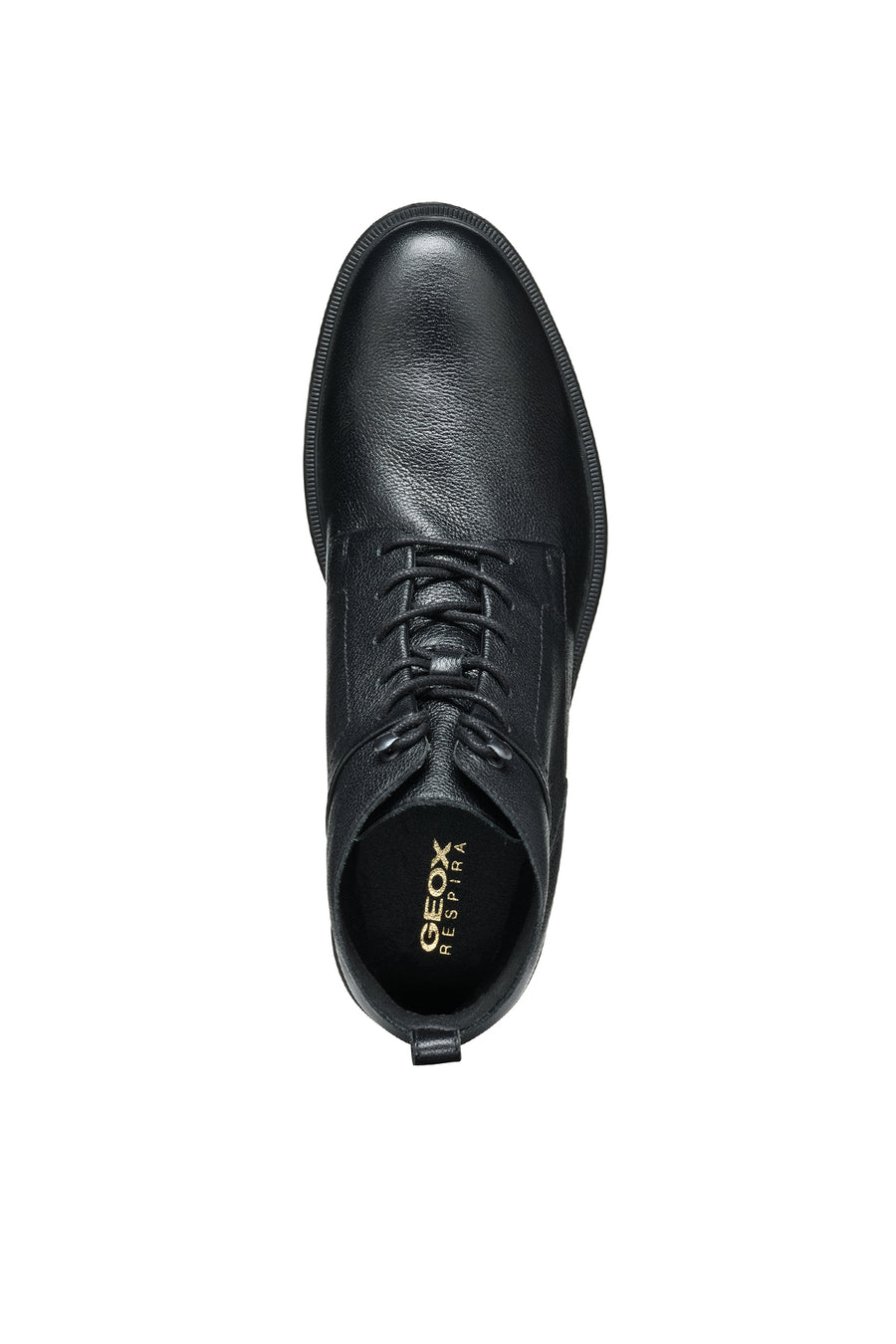 Geox Men's Black Terence Lace-Up Leather Combat Boots