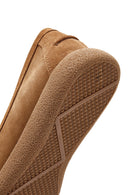 Women's Tan Suede Leather Comfort Loafer | Derimod