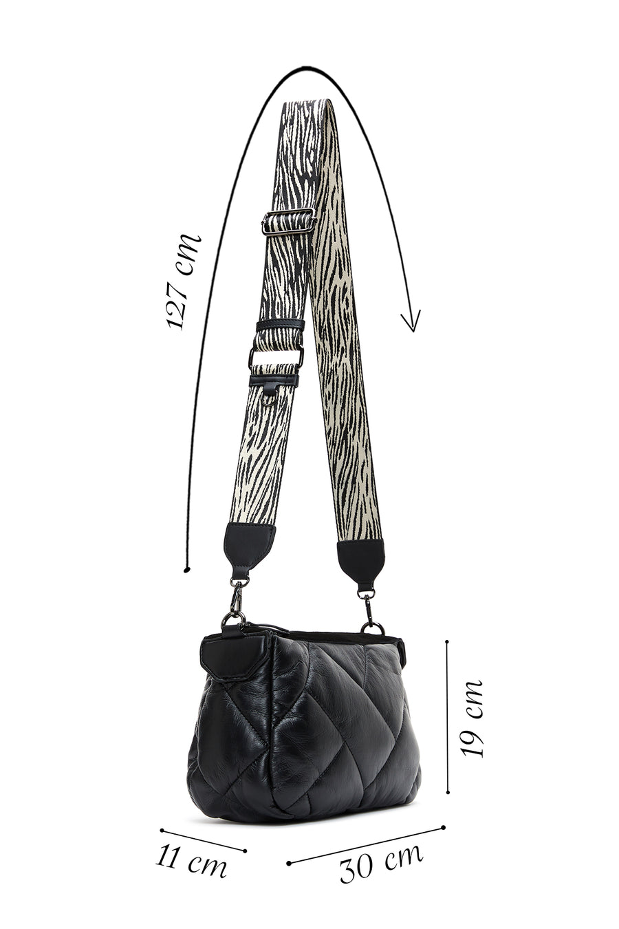 Women's Black Crossbody Bag