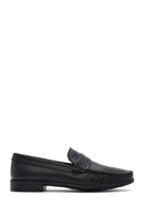 Men's Black Leather Casual Loafer | Derimod