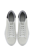 Men's White Lace-up Leather Sneaker | Derimod