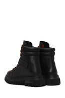 Harley Davidson Woman Black Angelhard Lace-Up Leather Combat Boots | Derimod