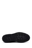 Men's Black Thick Soled Leather Boots | Derimod