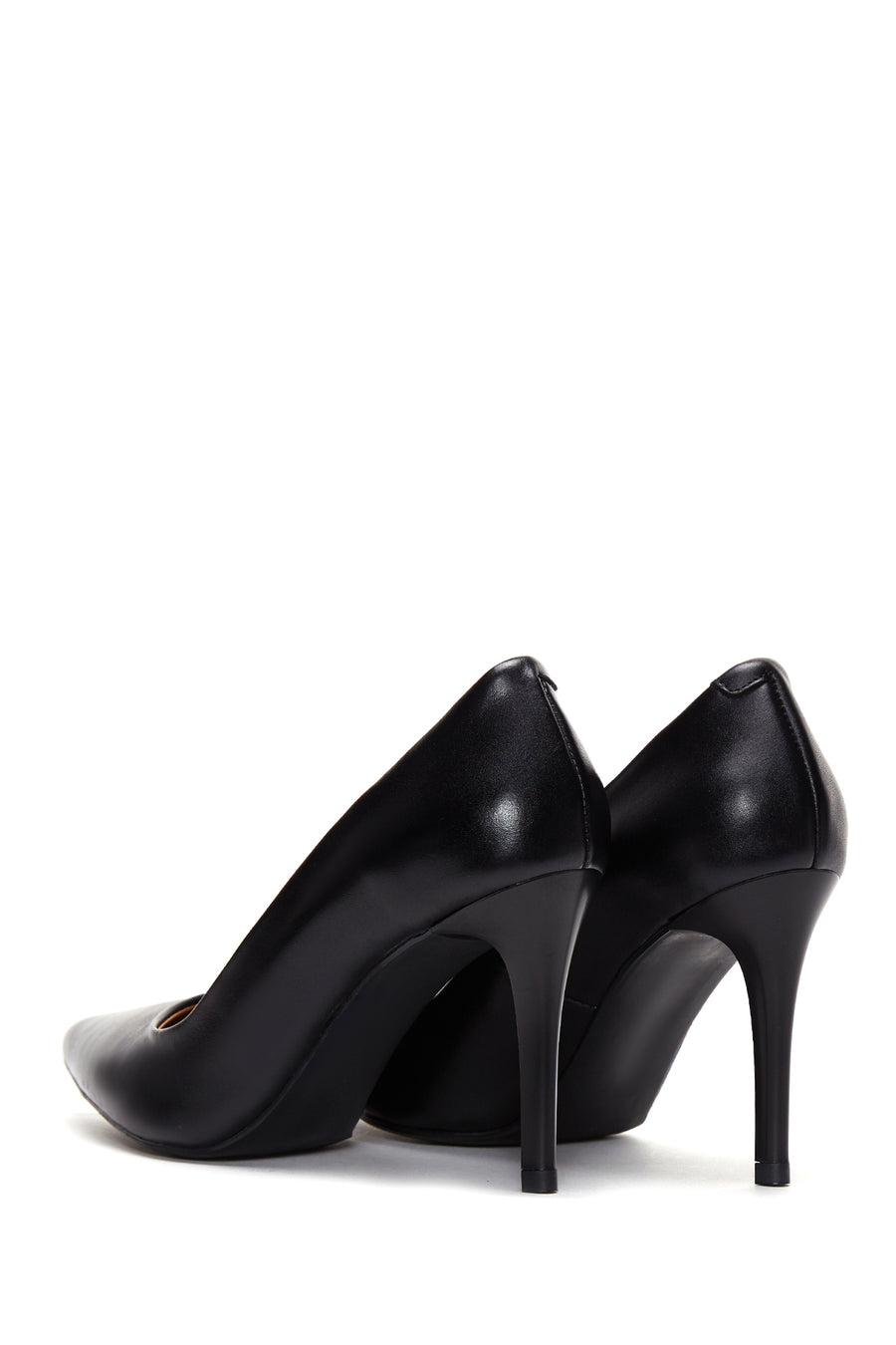Kadın Siyah Deri Stiletto