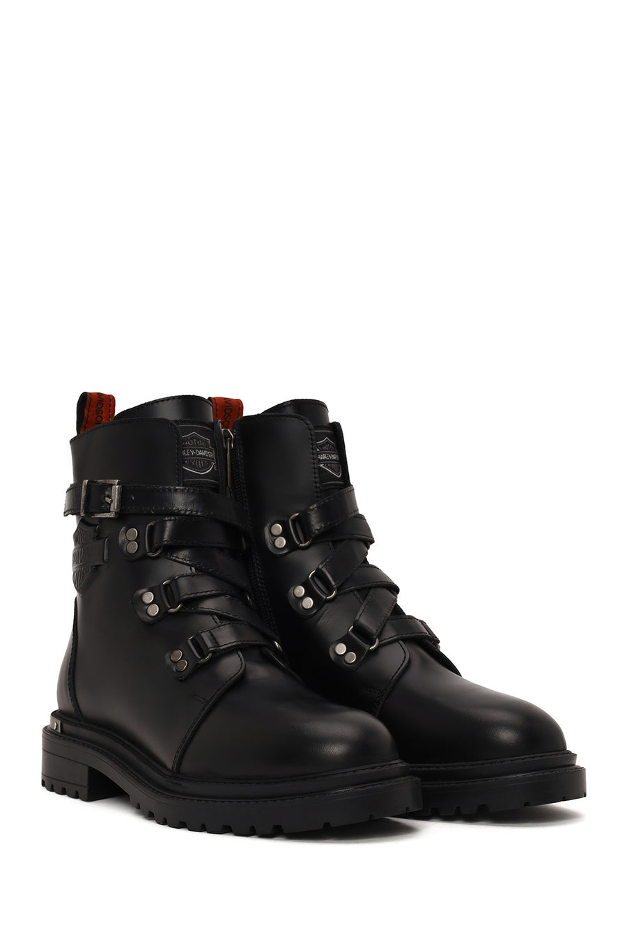 Harley Davidson Woman Black Camiel Zip Closure Leather Boots