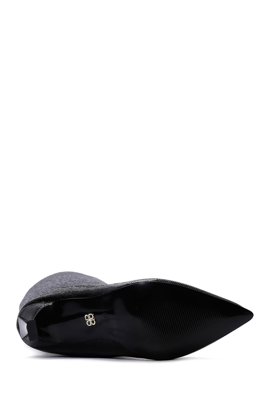 Women's Black Thin Heeled Boots
