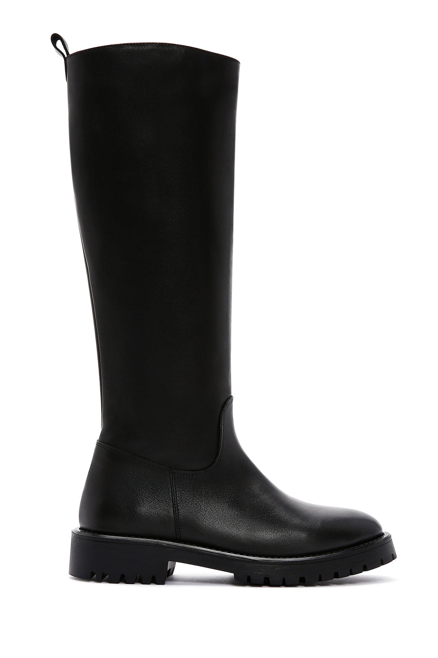 Women's Black Zippered Leather Boots 23WFD152018 | Derimod