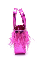 Women's Feathered Snake Patterned Derimod X Whenever Company Mini Handbag | Derimod