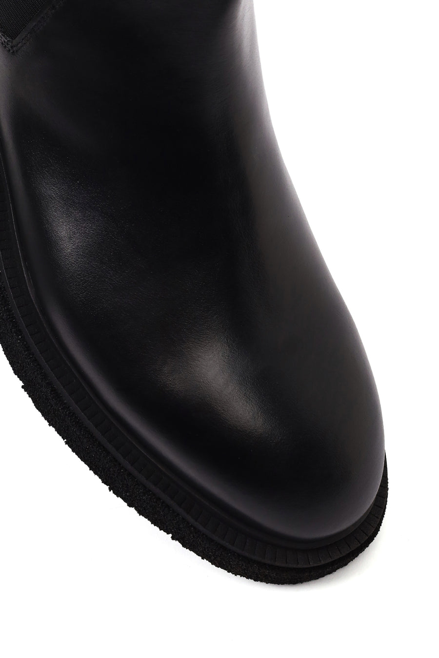 Men's Black Zippered Leather Boot