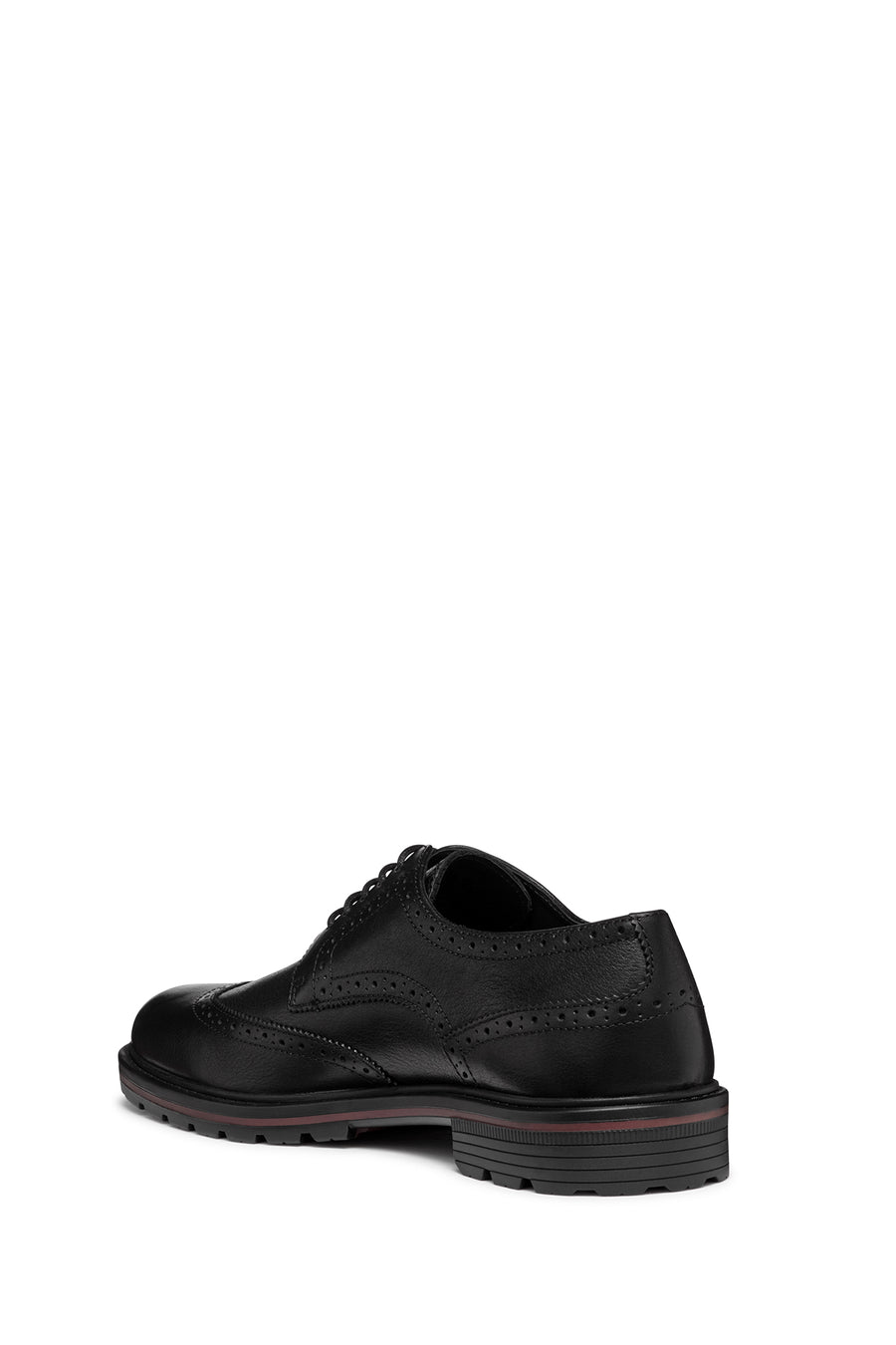 Geox Men's Black Walk Pleasure C Lace-Up Leather Classic Shoes