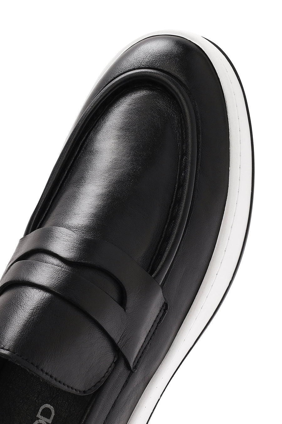 Men's Black Chunky Leather Loafers
