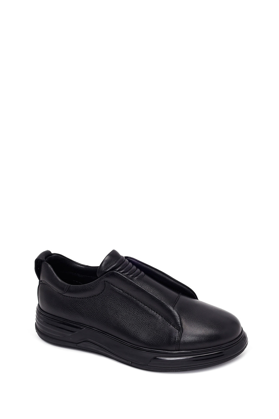 Erkek Siyah Deri Sneaker