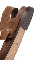 Women's Mink Suede Leather Flip Flop Sandals | Derimod