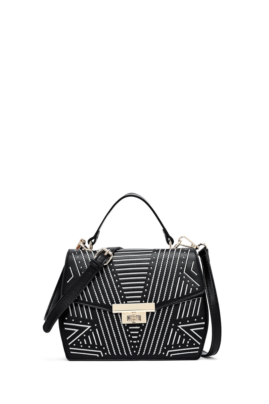 Women's Black Printed Long Shoulder Bag 25SBD262826 | Derimod