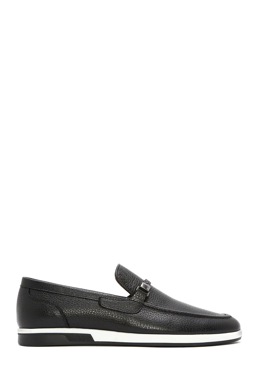 Men's Black Leather Casual Loafer 26SFD6006FT | Derimod