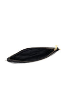 Woman Black Chain Strap Patterned Patent Leather Clutch Bag | Derimod
