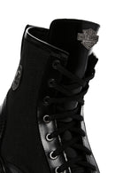 Harley Davidson Men's Black Jesus Exc Laced Leather Boots | Derimod